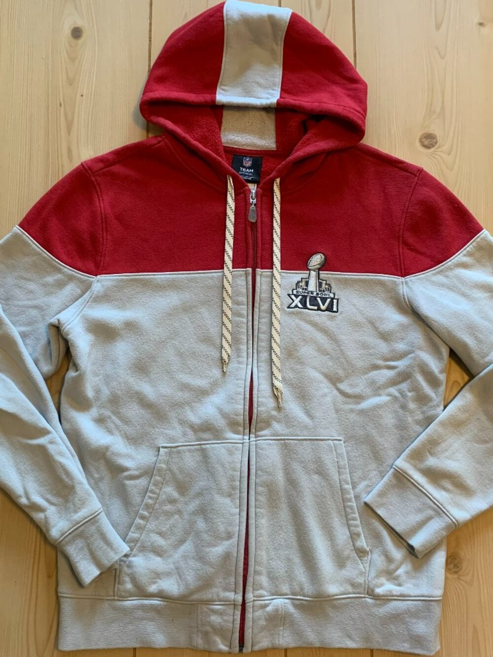 NFL Super Bowl XLVI New England Patriots v New York Giants Athletic Hoodie L